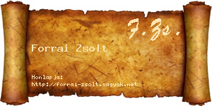 Forrai Zsolt névjegykártya