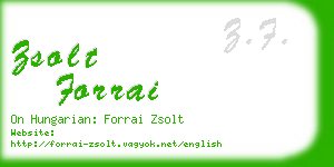 zsolt forrai business card